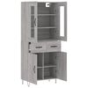 vidaXL Highboard Grey Sonoma 69.5x34x180 cm Engineered Wood