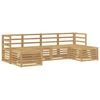 vidaXL Sofa Sets 6 pcs White Solid Acacia Wood