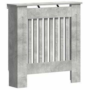 vidaXL Radiator Cover Concrete Grey 78 x 19 x 81.5 cm Engineered Wood