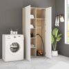 vidaXL Storage Cabinet White and Sonoma Oak 80x35.5x180 cm Engineered Wood