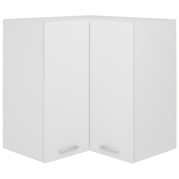 vidaXL Hanging Corner Cabinet Lyon White 57x57x60 cm Engineered Wood