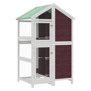 vidaXL Bird House Mocha 97x81x152 cm Solid Wood Pine