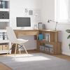 vidaXL Corner Desk Artisan Oak 200.5x50x76 cm Engineered Wood