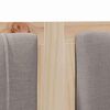 vidaXL Upholstered Headboard Brown 180 cm Solid Pine Wood