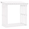 vidaXL Firewood Rack White 108x64.5x109 cm Solid Wood Pine