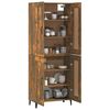 vidaXL Highboard Smoked Oak 69.5x34x180 cm Engineered Wood