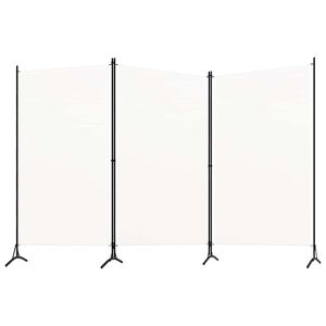 vidaXL 3-Panel Room Divider White 260x180 cm