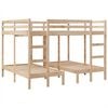 vidaXL Triple Bunk Bed Frame 160x200/80x160 cm Solid Wood Pine