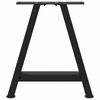 vidaXL Coffee Table Legs A-Shaped 2 pcs Black 50x(42-43) cm Steel