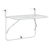 vidaXL Balcony Table White 60x40 cm Steel