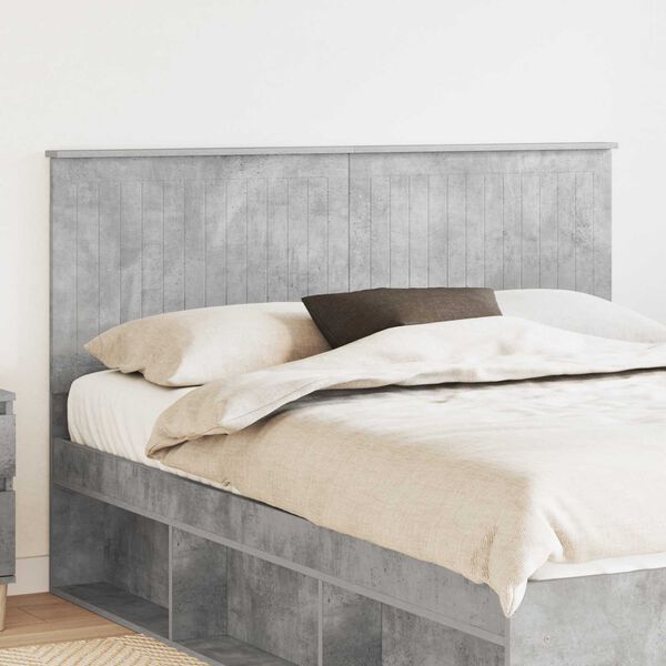 vidaXL Headboard with Headboard Concrete Grey 150 cm Engineered wood