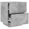 vidaXL Bedside Cabinets with LED Lights 2 pcs Concrete Grey Engineered Wood
