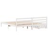 vidaXL Bed Frame without Mattress White 180x200 cm Super King Solid Wood Pine