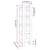 vidaXL Book Cabinet/Room Divider Honey Brown 41x35x160 cm Solid Wood Pine