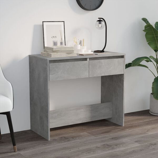 vidaXL Console Table Concrete Grey 89x41x76.5 cm Steel