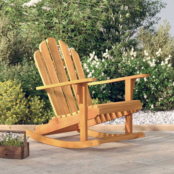 vidaXL Garden Adirondack Rocking Chair 79x100x103 cm Solid Wood Teak