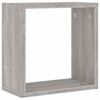 vidaXL Wall Cube Shelves 4 pcs Grey Sonoma 30x15x30 cm