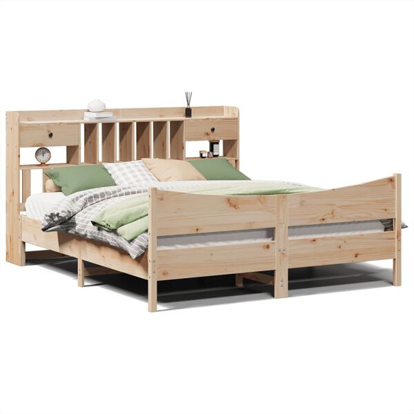 vidaXL Bed Frame without Mattress 180x200 cm Super King Solid Wood Pine