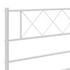 vidaXL Metal Bed Frame without Mattress with Headboard White 200x200cm