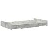 vidaXL Storage Bed Frame Concrete Grey 120 x 190 cm Engineered Wood