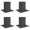 vidaXL Round Ground Anchor 4 pcs Anthracite 18 x 18 x15 cm Metal