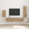 vidaXL TV Cabinet Set Wall-mounted 4 pcs Artisan Oak Engineered Wood