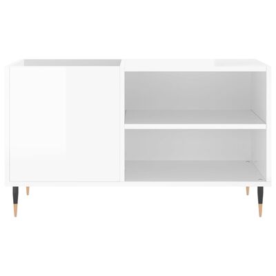 vidaXL Record Cabinet High Gloss White 85x38x48 cm Engineered Wood