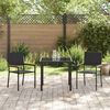 vidaXL Garden Stacking Chairs 2 pcs Black and Brown