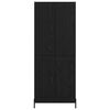 vidaXL Highboard Black Oak 69.5 x 34 x 180 cm Engineered Wood