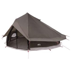 vidaXL Tipi Tent Brown Grey 700 x 700 x 395 cm Polyester and Steel