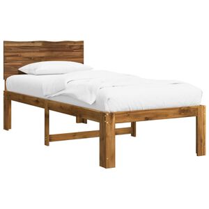 vidaXL Single Bed Frame with Headboard ROSTOCK Natural 75 x 190 cm