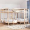vidaXL Triple Bunk Bed Frame 200x200/80x200 cm Solid Wood Pine