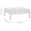 vidaXL 4 Piece Garden Lounge Set White Solid Pinewood