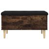 vidaXL Storage Bench Smoked Oak 82x42x46 cm Engineered Wood
