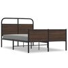 vidaXL Bed Frame without Mattress 140x190 cm Brown Oak Engineered Wood