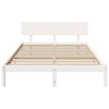 vidaXL Bed Frame with Headboard White 200 x 200 cm Solid Pine Wood