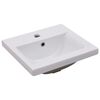 vidaXL Sink Cabinet with Built-in Basin High Gloss White Engineered Wood