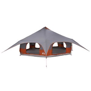 vidaXL Family Tent 18-Person Grey and Orange