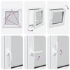 vidaXL Basement Window "RISOR" 50x50 cm Tilt&Turn DIN Right White
