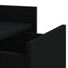 vidaXL Bedside Cabinet Black 45x50x65 cm Engineered Wood