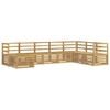 vidaXL Outdoor Sofa Set 8 pcs White Solid Acacia Wood