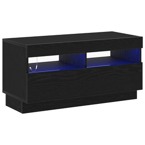vidaXL TV Cabinet Black Oak 80 x 35 x 40 cm Engineered Wood