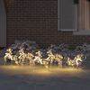 vidaXL LED Reindeers with 40 LEDs 5 pcs Multicoulur PET