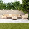 vidaXL 10 Piece Garden Sofa Set Solid Wood Pine