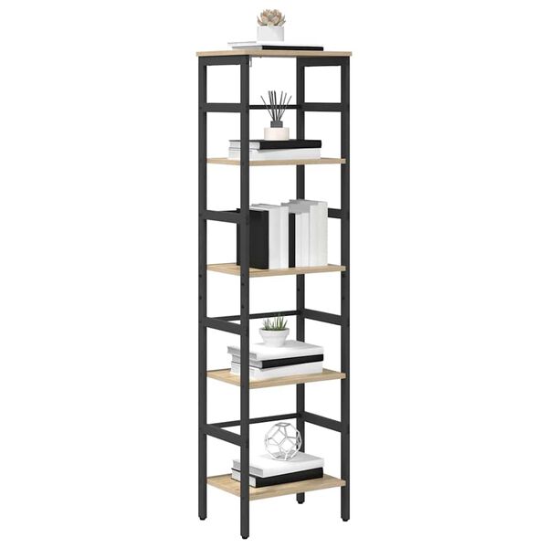 vidaXL Bookshelf Sonoma Oak 40 x 29.5 x 149 cm Engineered Wood