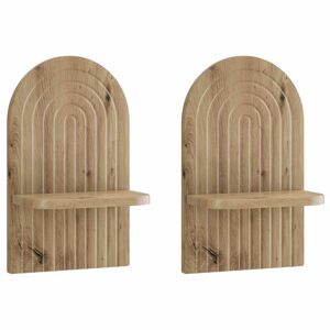 vidaXL Wall Shelf 2 pcs Artisan Oak 23 x 13.5 x 37.5 cm