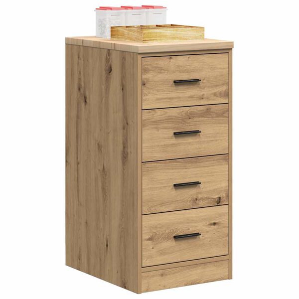 vidaXL Garage Storage Cabinet Artisan Oak 40x51x85 cm Solid Wood Pine