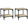 vidaXL Side Tables 2 pcs Sonoma Oak 40x40x40 cm Engineered Wood