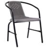 vidaXL Garden Chairs 4 pcs Plastic Rattan and Steel 110 kg