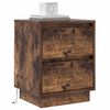vidaXL Bedside Cabinet Smoked Oak 39 x 34.5 x 50 cm Engineered wood